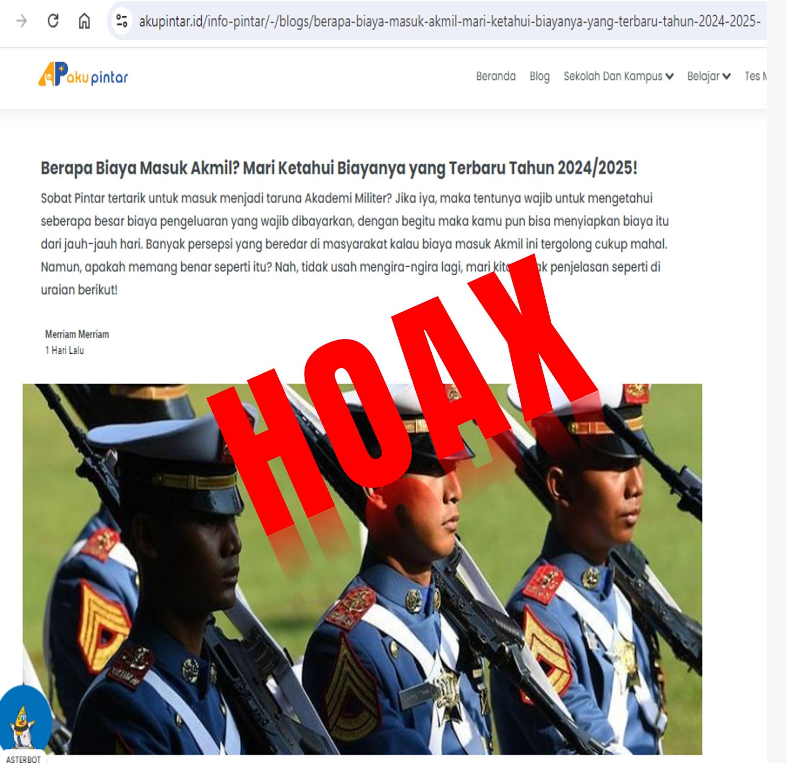 TNI AD Tegaskan Seleksi Taruna Akmil Tidak Dipungut Biaya