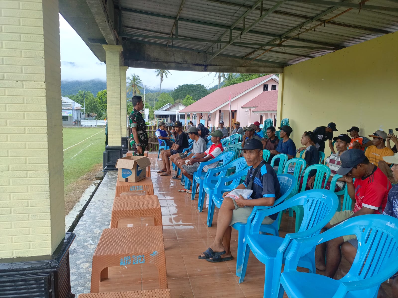 Open Turnamen Buin Banyu Cup 2026 Dimulai, Babinsa Pastikan Situasi Aman dan Terkendali