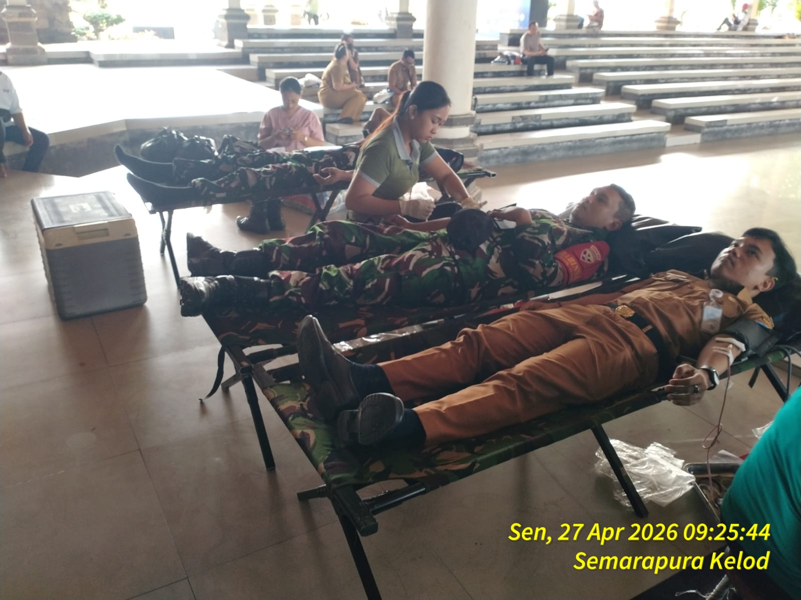 Kerahkan Prajurit, Kodim Klungkung Sukseskan Donor Darah Peringati Hari Puputan Klungkung ke-118 dan HUT Kota Semarapura ke-34