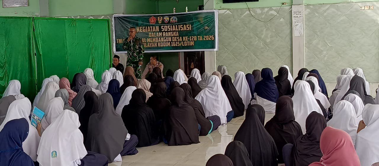 Perkuat Nasionalisme, Danposramil Suralaga Edukasi Bela Negara di Pesantren