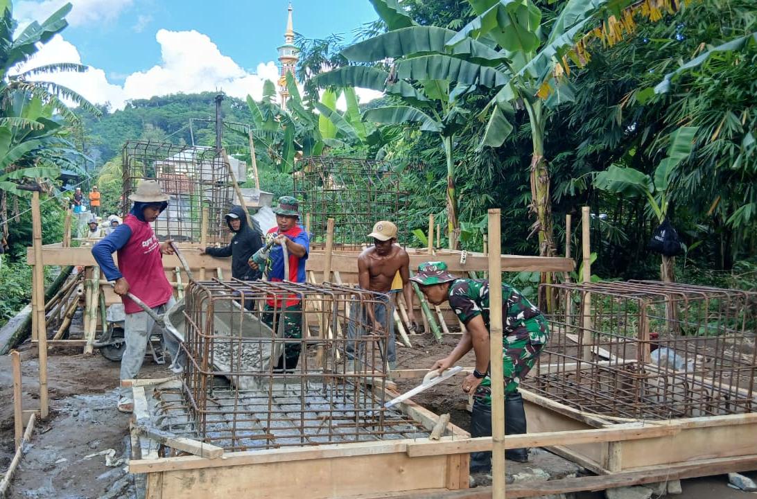 Pengecoran Sisi Selatan Dikebut, Jembatan Garuda di Lombok Barat Kian Mendekati Rampung
