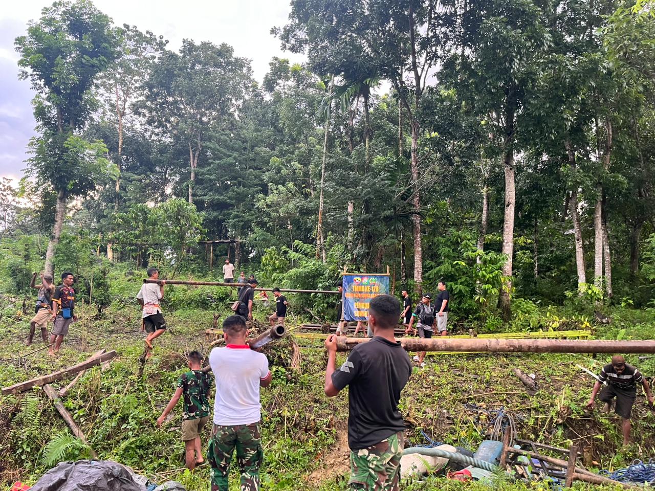 Percepat Akses Air Bersih, TMMD SBD Mulai Pengerjaan Sumur Bor