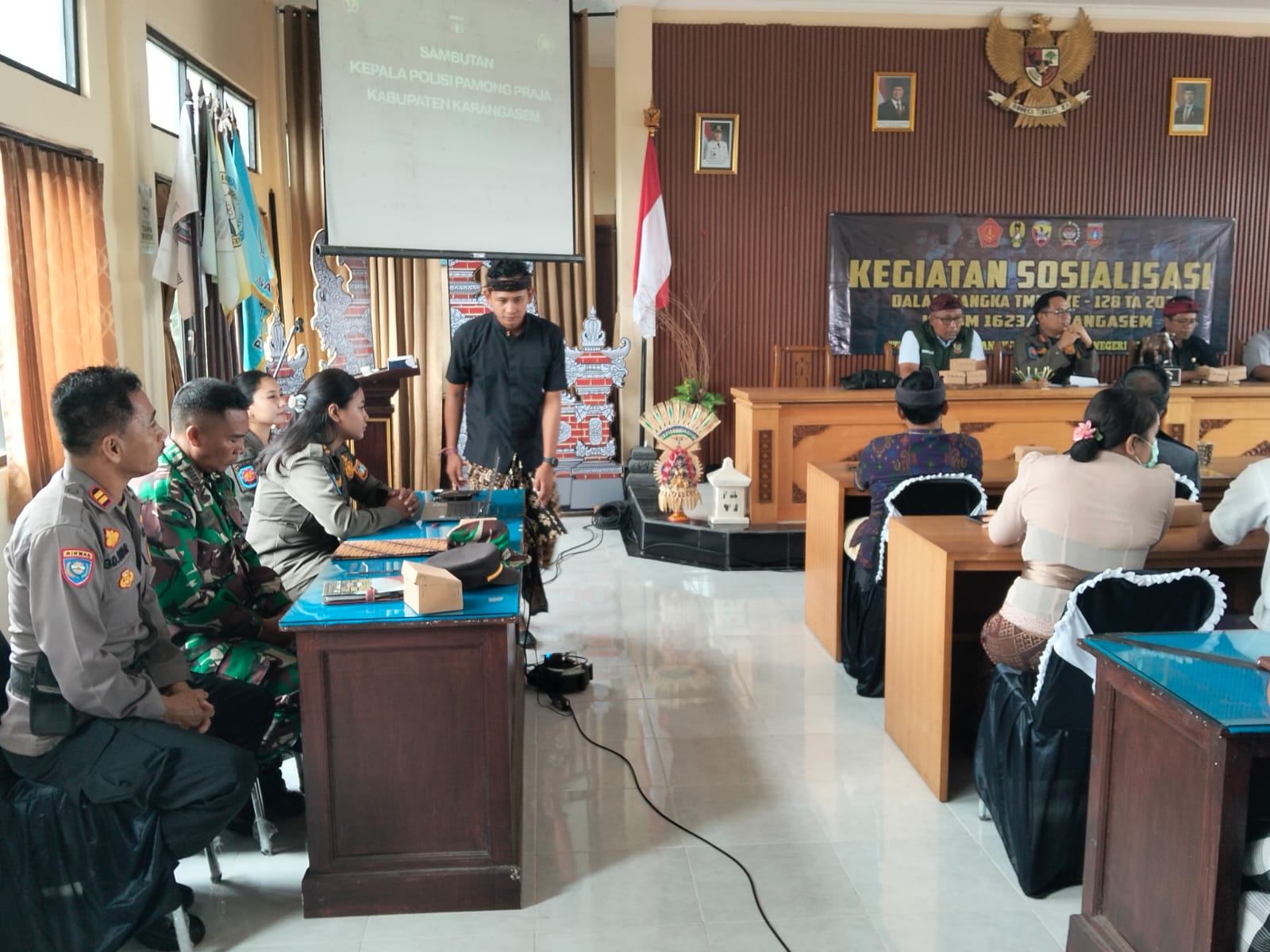 TMMD ke - 128 Kodim 1623/Karangasem gandeng Dinas PUPR sosialisasikan perda tentang  pemanfaatan tata ruang