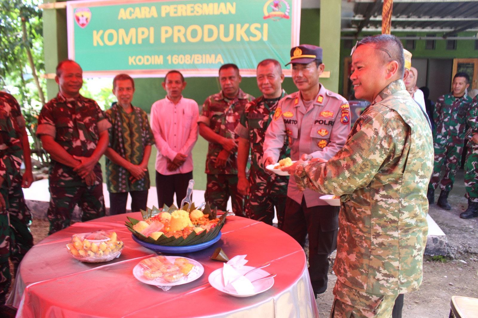 Kompi Produksi Kodim 1608/Bima Berlokasi di Kecamatan Monta Diresmikan