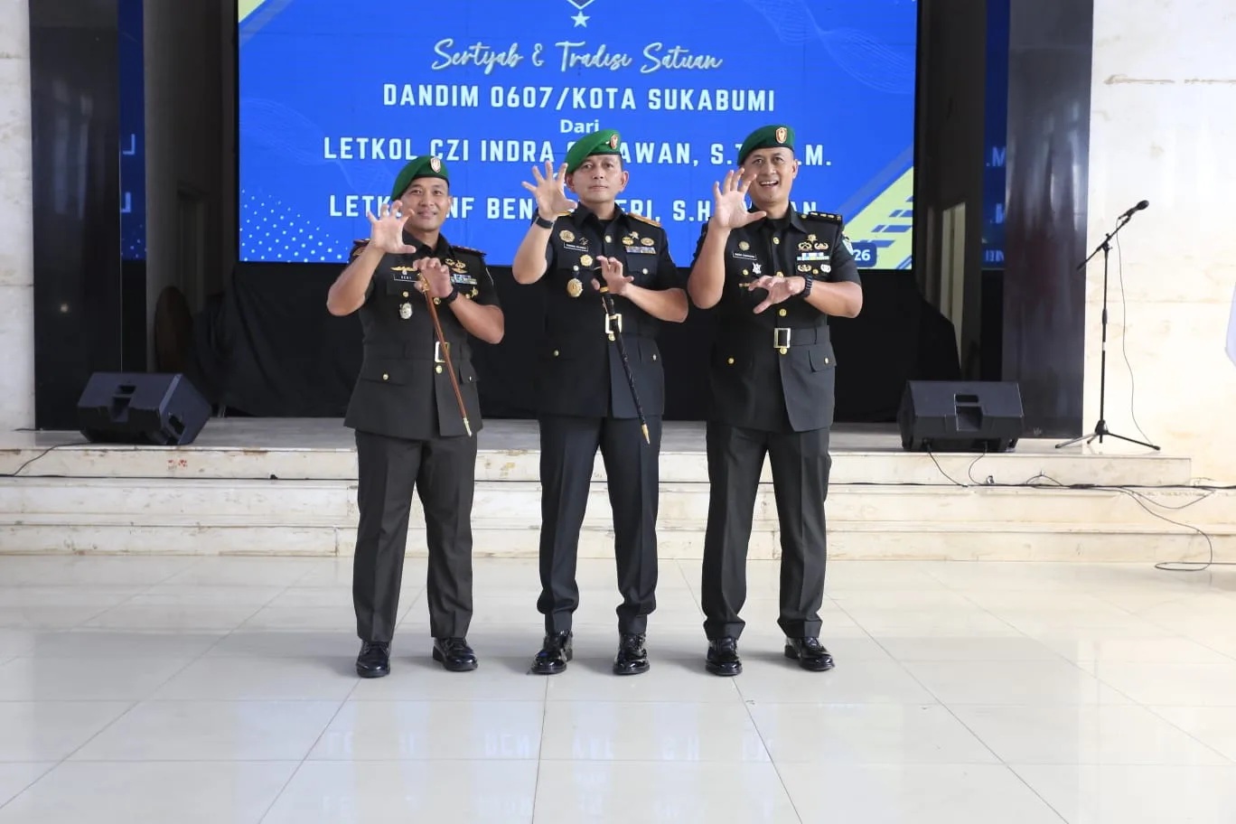 Tongkat Komando Kodim 0607/Kota Sukabumi Resmi Diserahterimakan di Makorem 061/SK