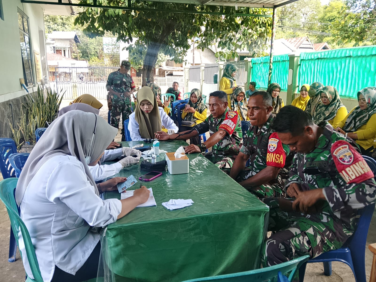 Cegah Diabetes dan Hipertensi, Personel Koramil Monta Jalani Screening Kesehatan