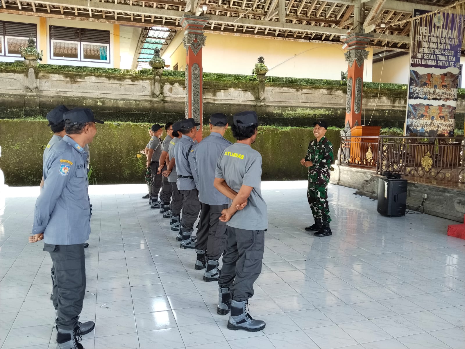 Gelar Pelatihan, Kodim Klungkung Bersinergi Tingkatkan Kapasitas Satlinmas