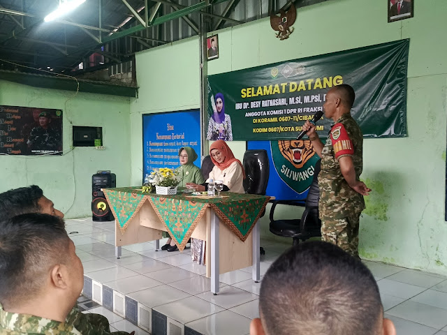 Anggota Komisi I DPR RI Dialog Bersama Prajurit TNI Koramil 07-11/CBD, Kesejahteraannya Harus Di Tingkatkan