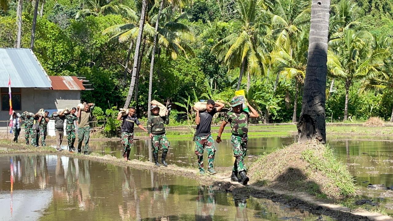 Gotong Royong TNI dan Warga, Jembatan Perintis Garuda Jadi Harapan Baru Masyarakat Talibura