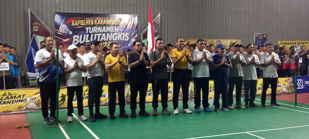 Dukung pembinaan olahraga, Dandim 1623/Karangasem hadiri opening ceremony turnamen bulutangkis Kapolres Karangasem Cup tahun 2026.