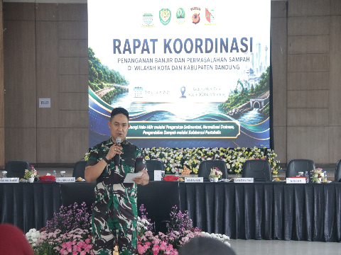 Dandim 0624/Kab Bandung Pimpin Rakor Penanganan Banjir dan Sampah, Bahas Solusi Terpadu DAS Citarum