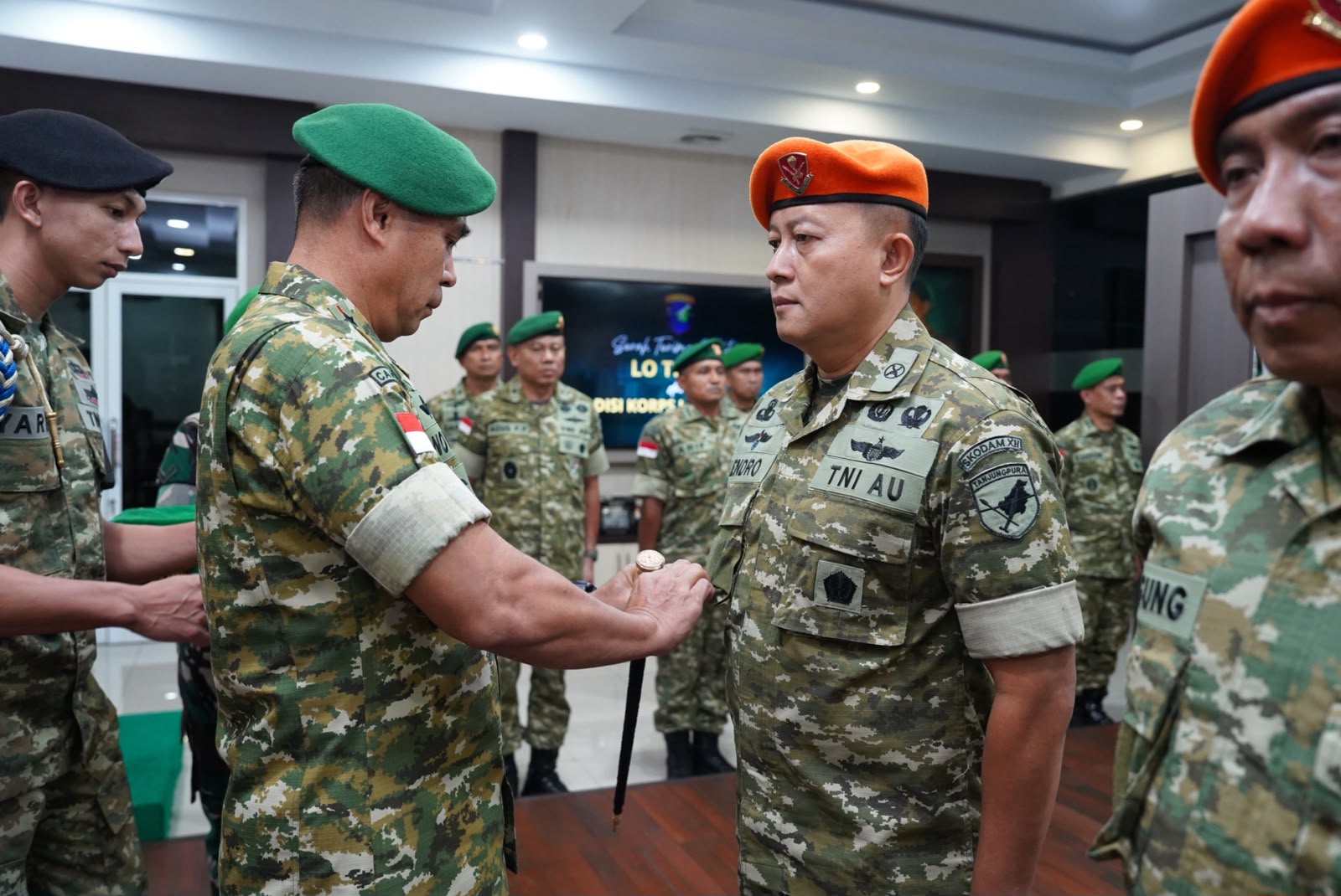 Perkuat Sinergi Antarmatra, Pangdam XII/Tpr Pimpin Sertijab Liaison Officer (LO) TNI AU
