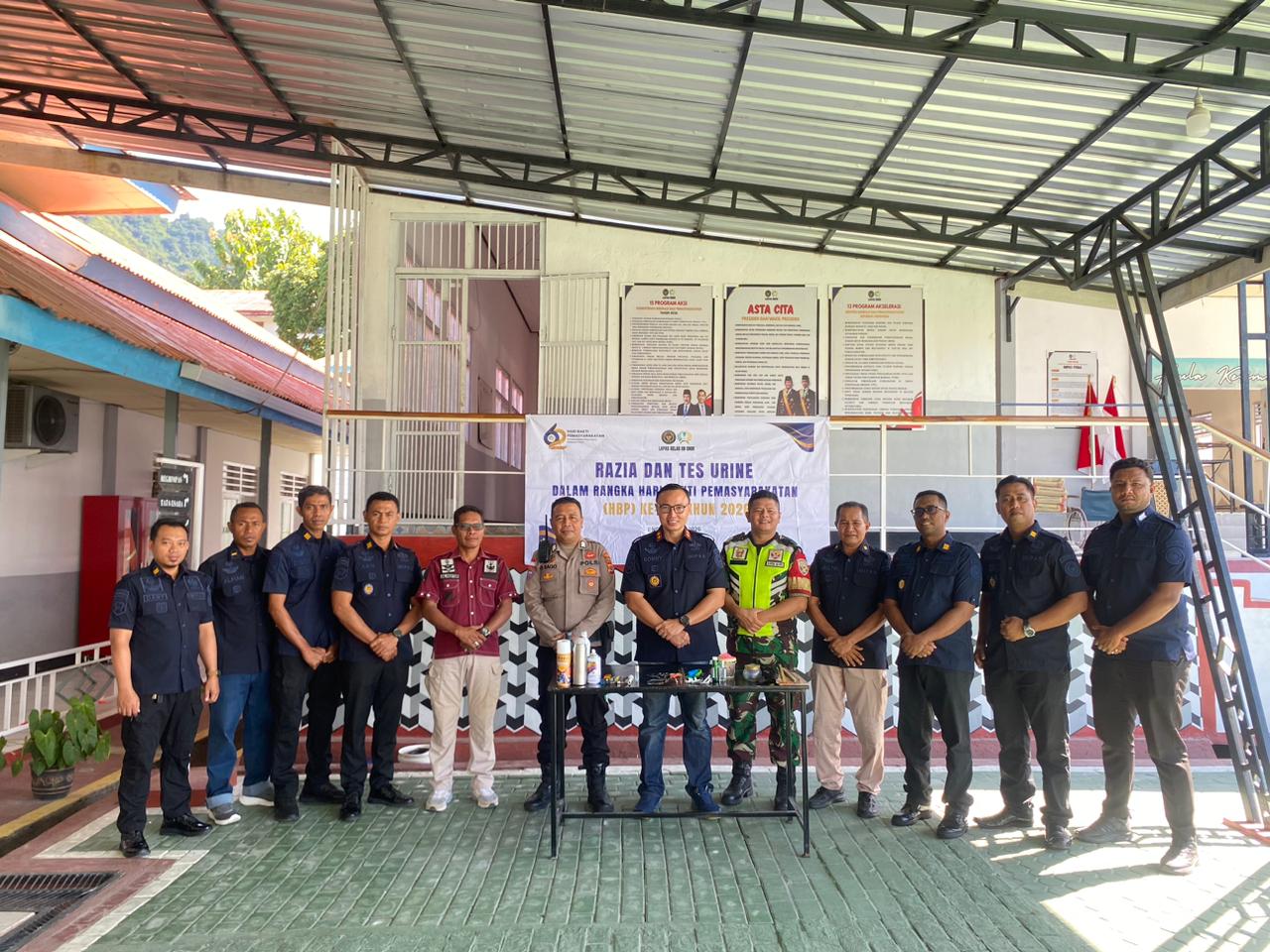 Sinergitas TNI, Polri dan Lapas Perkuat Keamanan Melalui Pemeriksaan Warga Binaan