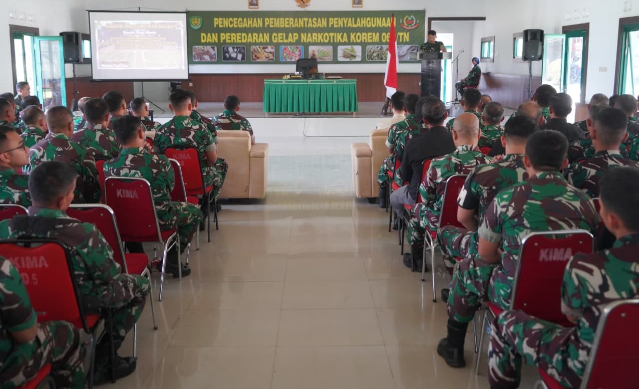 Korem 062/Tn, Gelar Sosialisasi Pencegahan, Pemberantasan, Penyalahgunaan dan Peredaran Gelap Narkotika (P4GN)