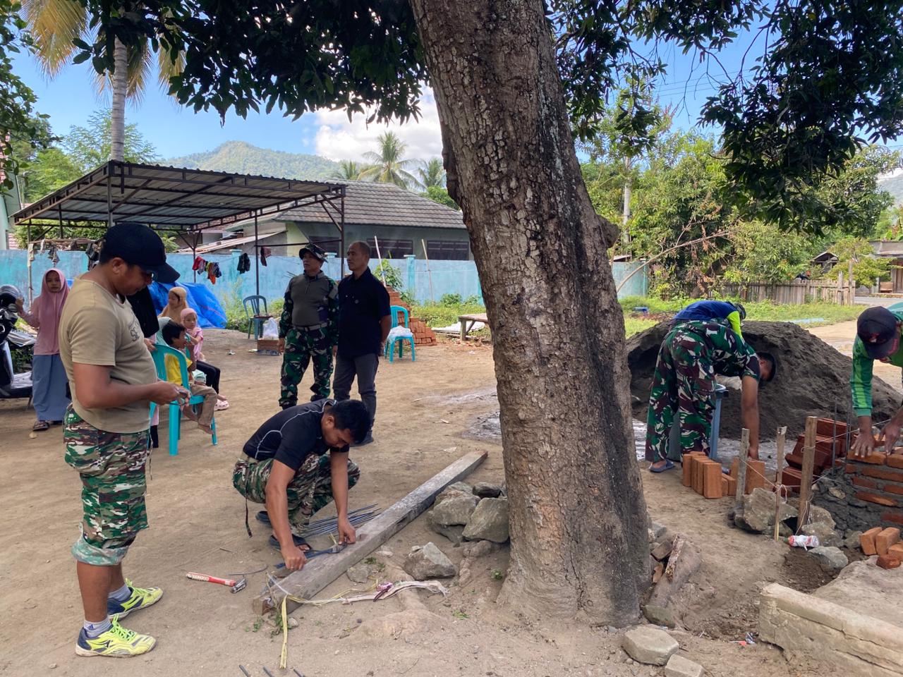 Wujud Kepedulian TNI-AD, Kodim 1628/Sumbawa Barat Percepat Rehabilitasi Panti Asuhan Al-Balad