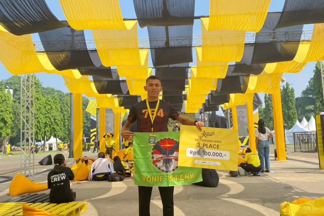 Prajurit Kangasi Raih Podium III Yellow Run 5K Jakarta 2026