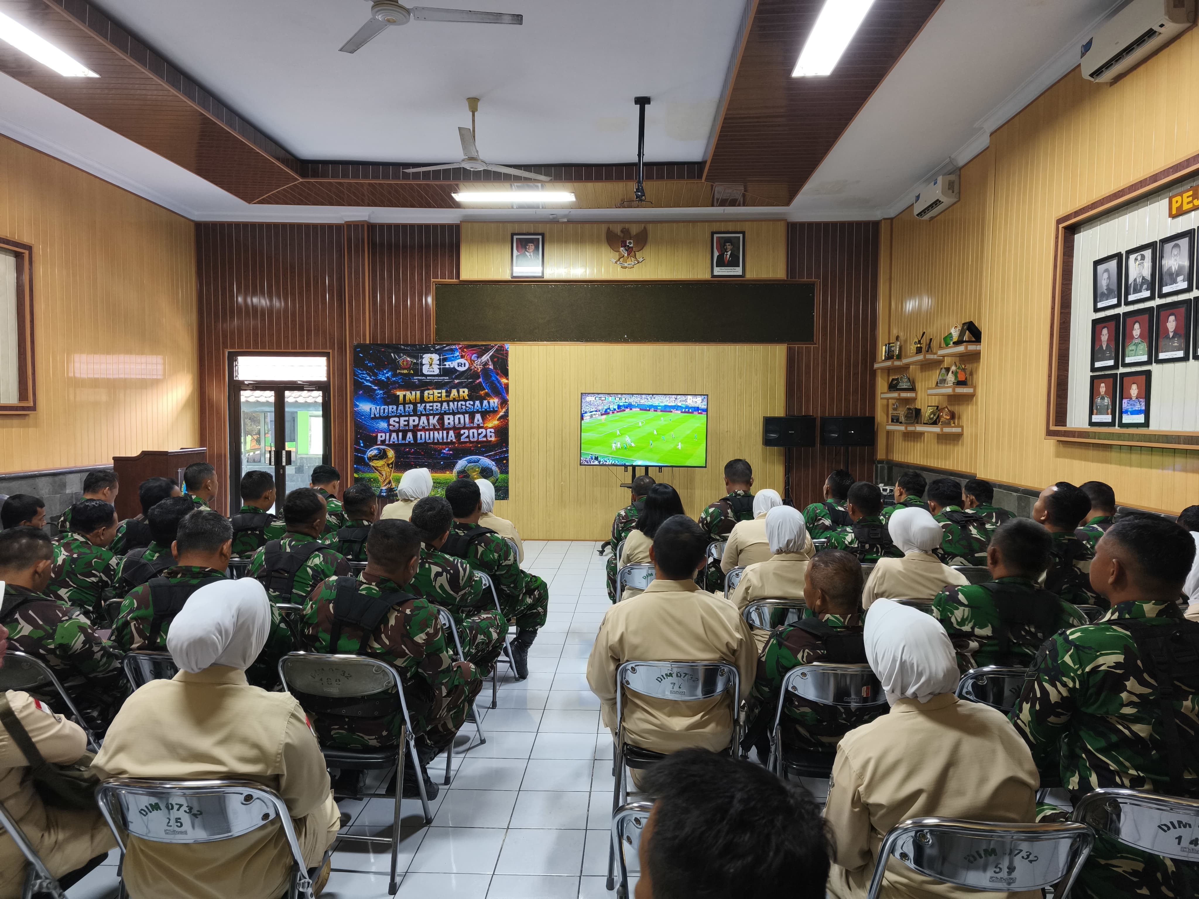 Kodim Sleman Gelar Nonton Bareng Kebangsaan Piala Dunia 2026