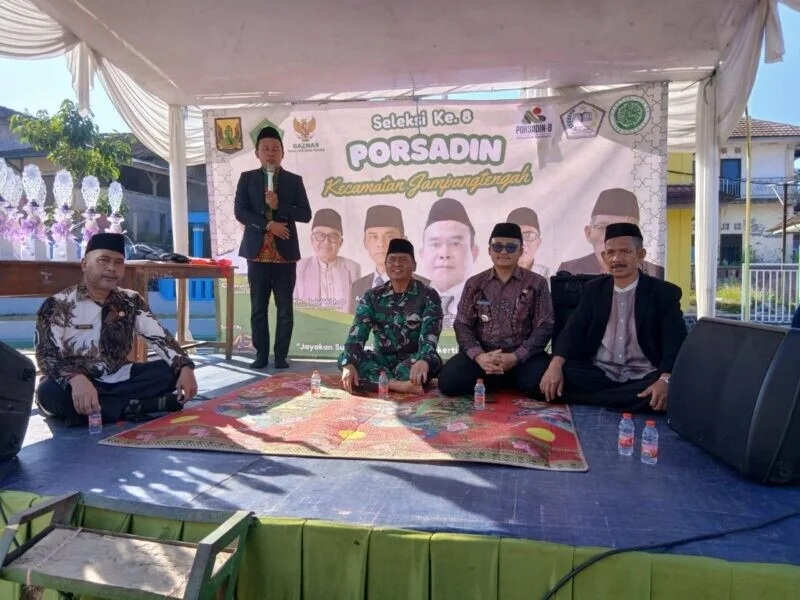 Danramil 2207/Jampangtengah Hadiri Pembukaan PORSADIN di Alun-alun Jampangtengah