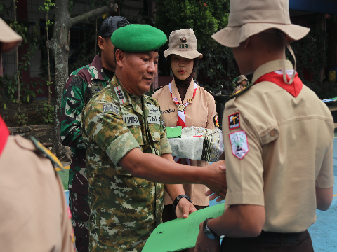 Dandim 0624/Kab. Bandung diwakili Danramil Tutup Persami KKRI Semester I Tahun 2026