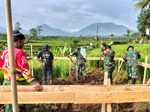 Pembangunan Jembatan Gantung Perintis Garuda Tahap V di Desa Pangguh Capai Progres 10 Persen