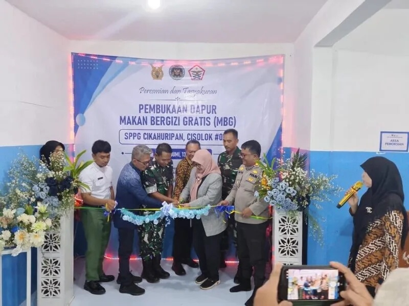Kodim 0622/Kabupaten Sukabumi Dukung Launching SPPG Cikahuripan 004 untuk Tingkatkan Kualitas Gizi Masyarakat