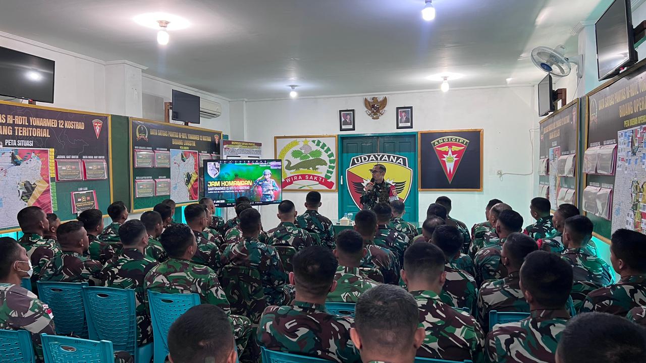 Yonarmed 12 Kostrad Gelar Jam Komandan, tetap fokus dan tingkatkan profesionalitas Prajurit Satgas Pamtas