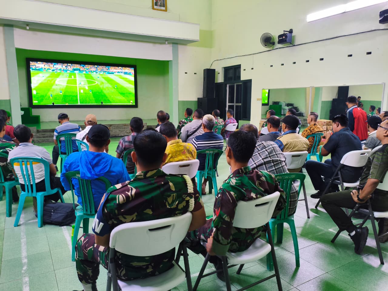 Kodim 0723/Klaten Gelar Nobar Kebangsaan Piala Dunia 2026, Pererat Silaturahmi TNI Dan Masyarakat