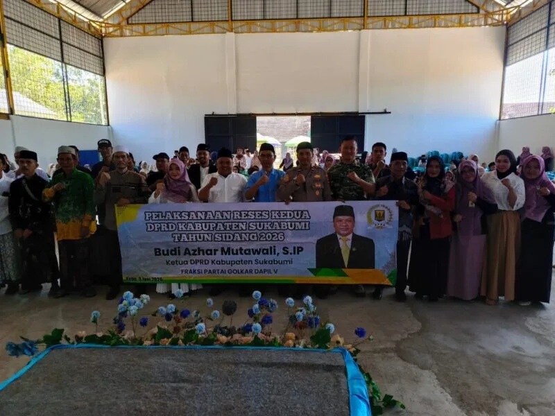 Babinsa Koramil 2211/Sagaranten Hadiri Kegiatan Reses Kedua Ketua DPRD Kabupaten Sukabumi