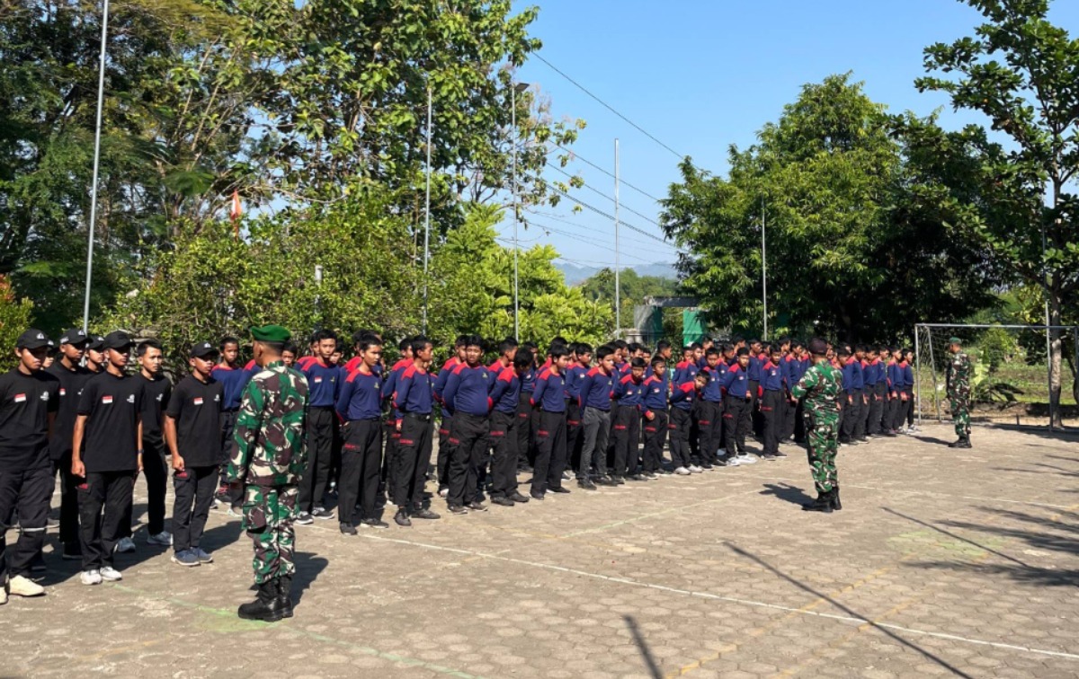 Ratusan Santri Ponpes Mutiara Quran Dilatih TNI, Ini Tujuannya
