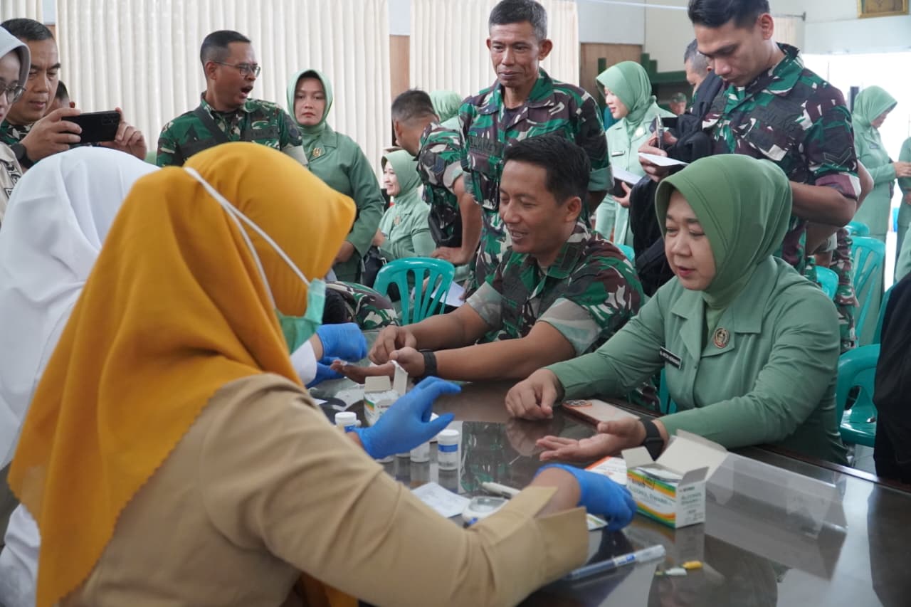 Peduli Kesehatan Prajurit dan Keluarga, Kodim 0706/Temanggung Gelar Cek Kesehatan Gratis Bersama Dinkes