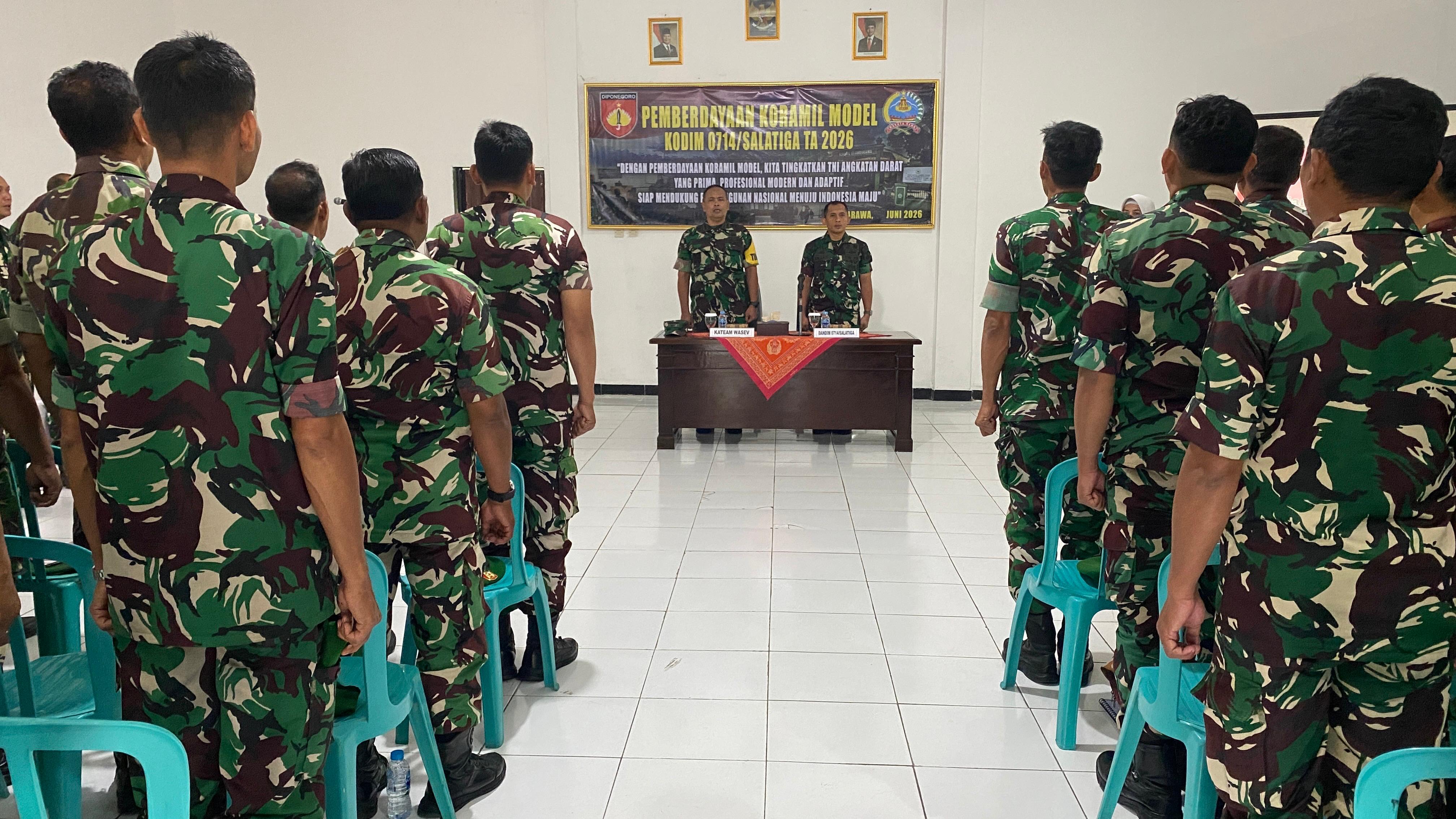 Koramil Model Jadi Wadah Pembinaan Prajurit, Dandim 0714/Salatiga Buka Pemberdayaan Koramil Model dan Pembekalan Anggota Baru
