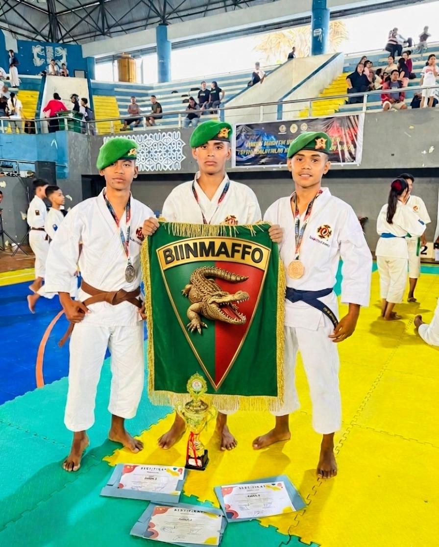 Tiga Prajurit Yonif TP 877/Biinmaffo Borong Medali di Kejuaraan Kempo Piala Walikota Kupang 2026