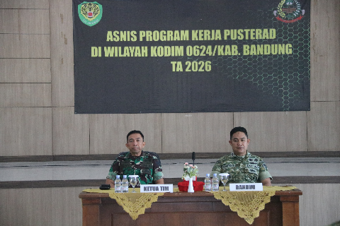 Dandim 0624/Kab. Bandung Terima Kunjungan Tim Asistensi Program Kerja Pusterad TA 2026