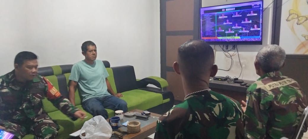 Nobar di Koramil 2401/Rancaekek Pererat Silaturahmi dengan Masyarakat