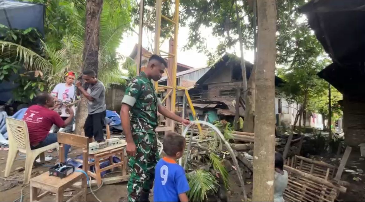 Bhakti TNI AD untuk Rakyat, Sumur Bor Air Kenari Masuki Tahap Pembersihan dan Pengujian