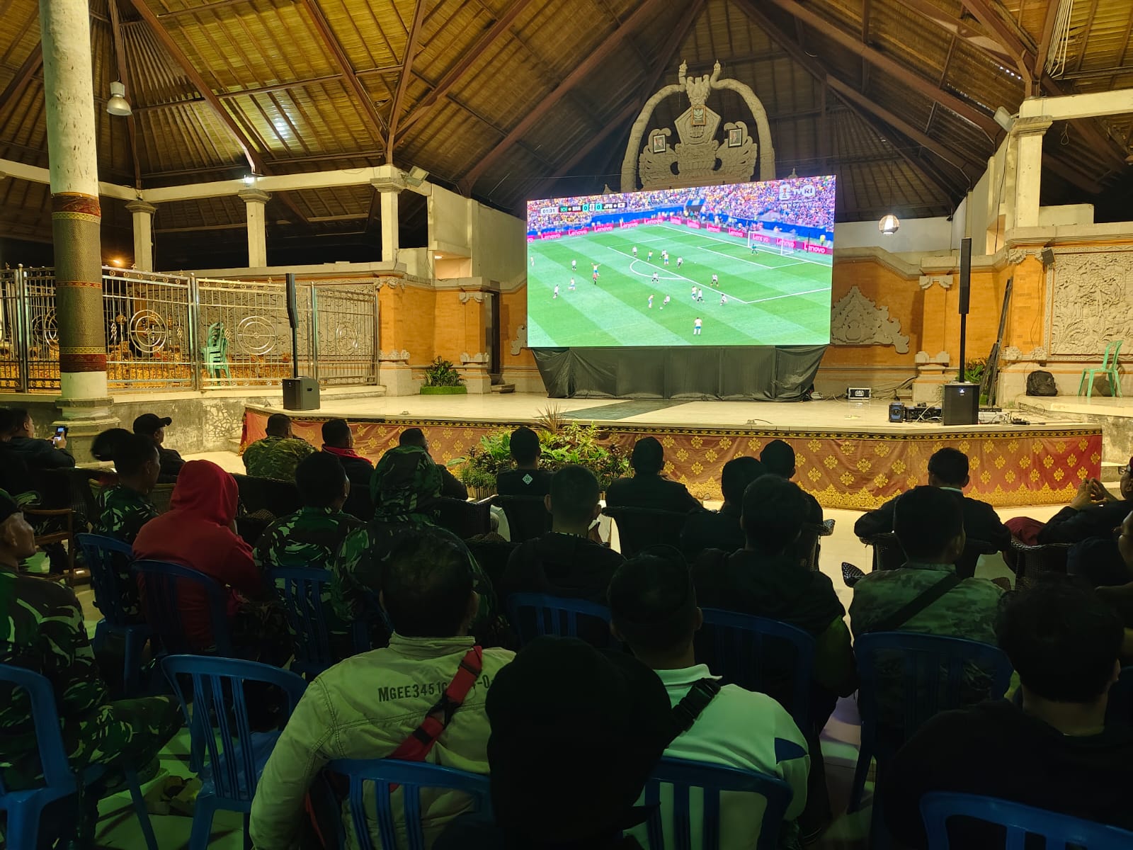 Nobar Kebangsaan Piala Dunia 2026, Dandim Klungkung Ajak Masyarakat Jaga Persatuan dan Kondusifitas Wilayah