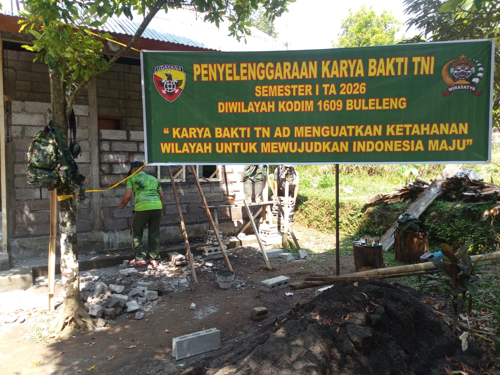Sentuhan Karya Bakti Kodim 1609/Buleleng, Rumah Buruh Tani di Ambengan Kini Lebih Layak Huni