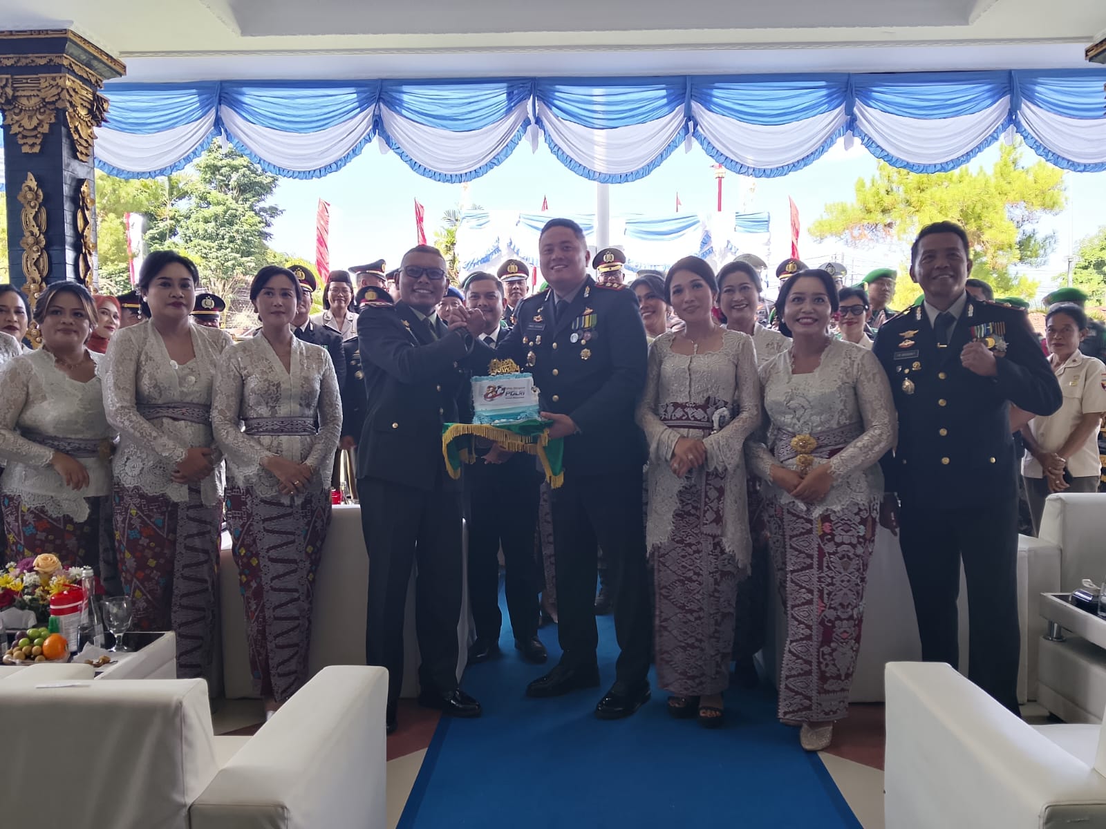 Serbu Mapolres, Ini Kado Spesial Kodim Klungkung Di HUT Ke 80 Bhayangkara