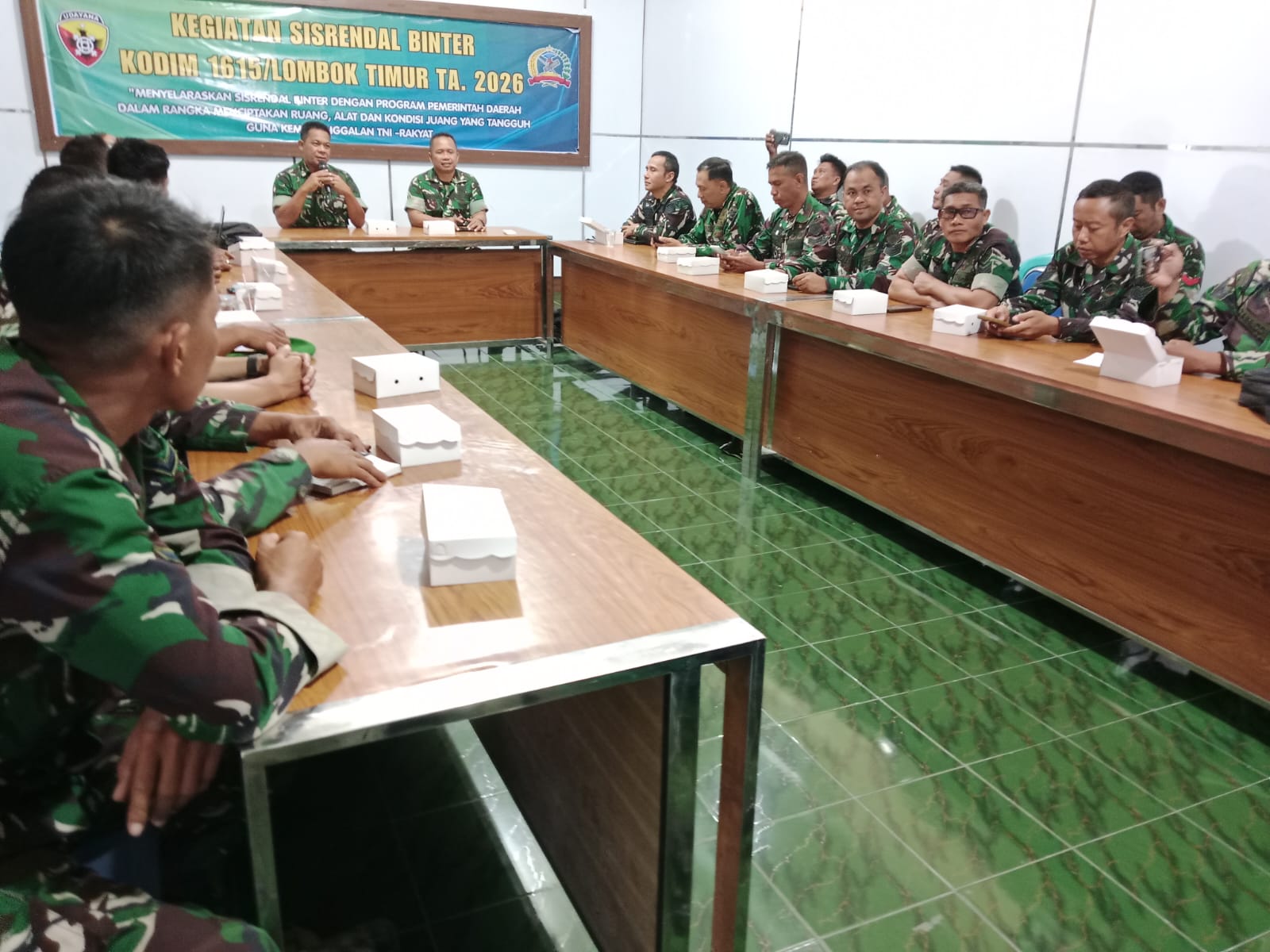 Kodim 1615/Lotim Gelar Sisrendal Binter TA. 2026, Perkuat Perencanaan Pembinaan Teritorial Wilayah