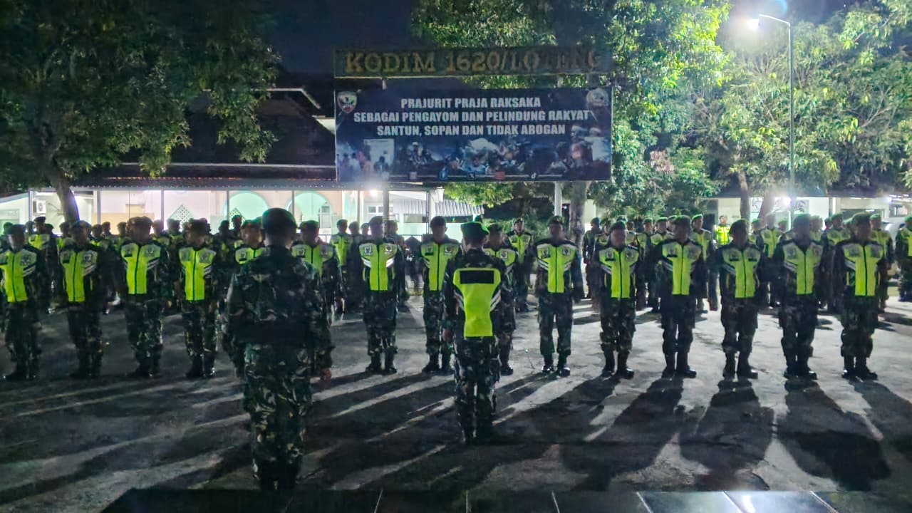Gelar Patroli Skala Besar, Dandim Loteng Pastikan Empat Penjuru Wilayah Tetap Terpantau