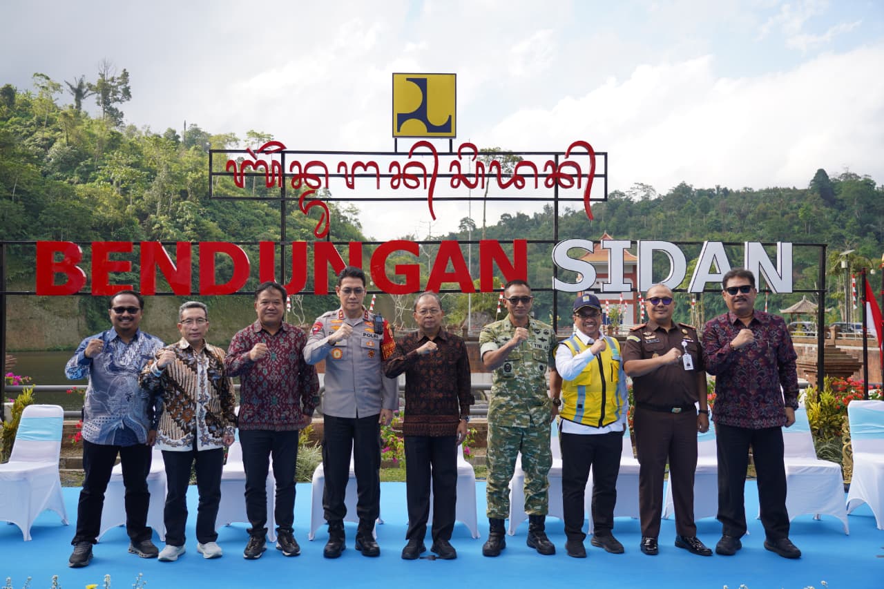 Kapok Sahli Pangdam IX/Udayana Hadiri Peresmian Bendungan Sidan, Wujud Sinergi TNI Dukung Infrastruktur Nasional