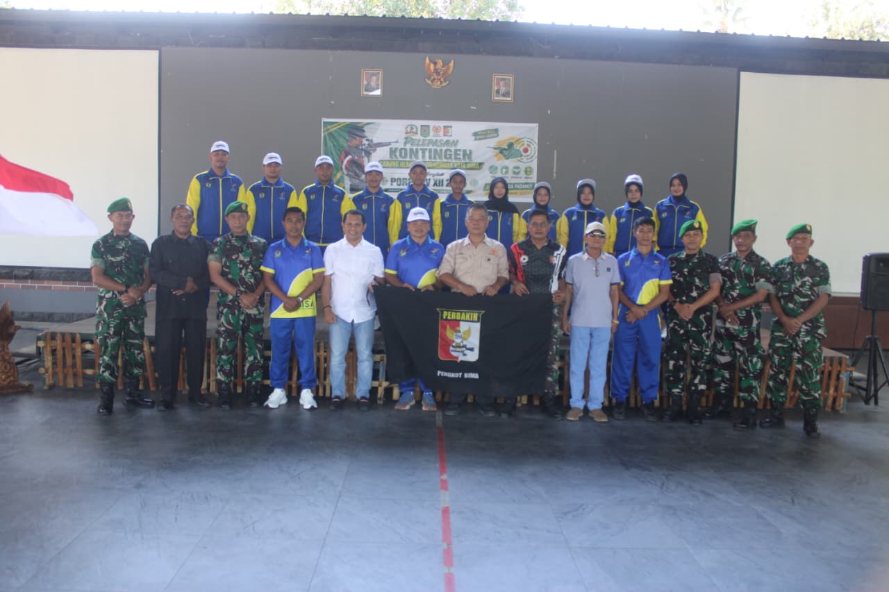 KONI Optimistis Cabor Menembak Sumbang Medali, Dandim 1608/Bima Lepas 24 Atlet dan Official ke Porprov NTB 2026