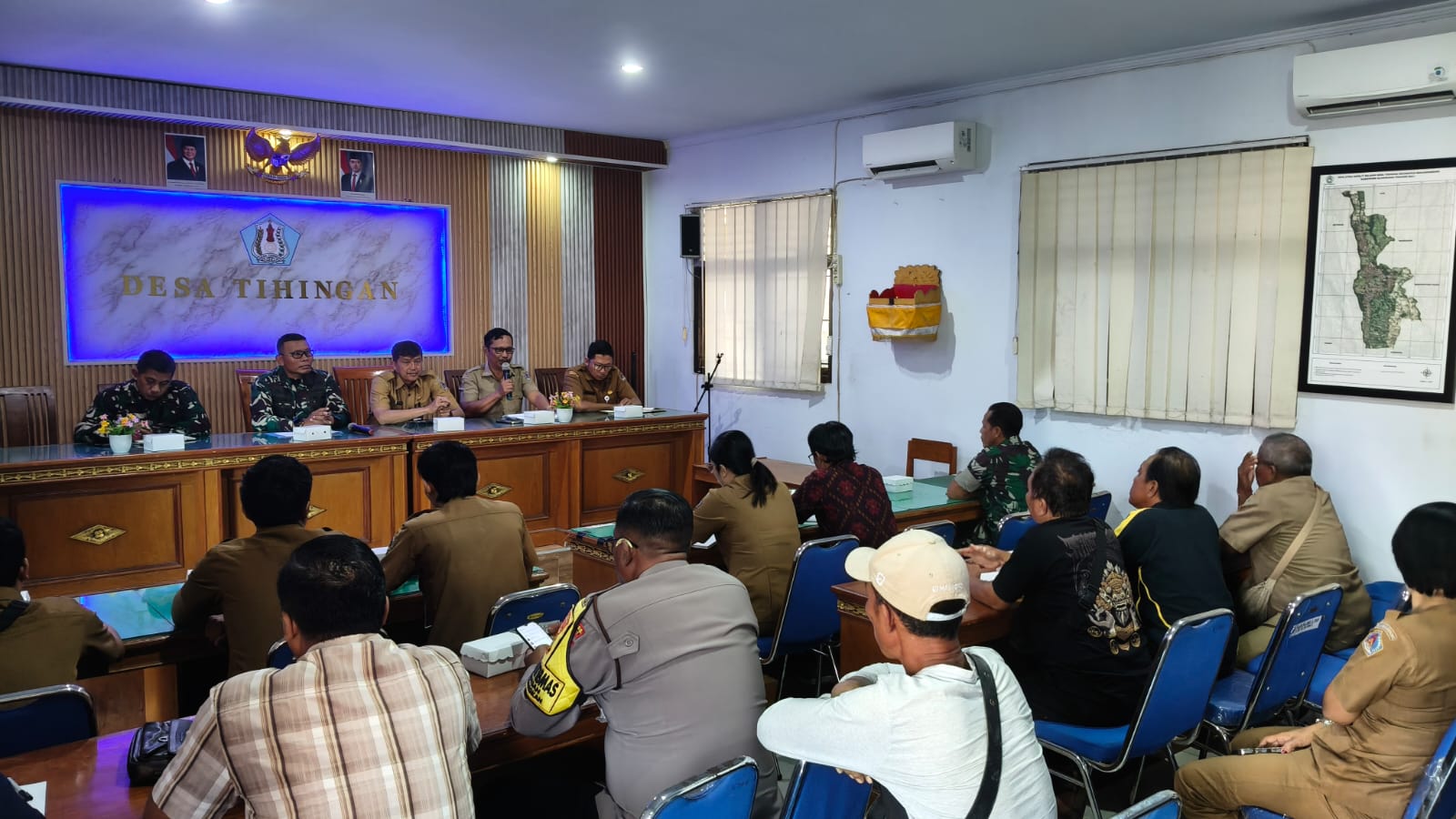 Dandim Klungkung Gelar Rapat Terbatas Pembahasan TMMD Ke 130 di Desa Tihingan