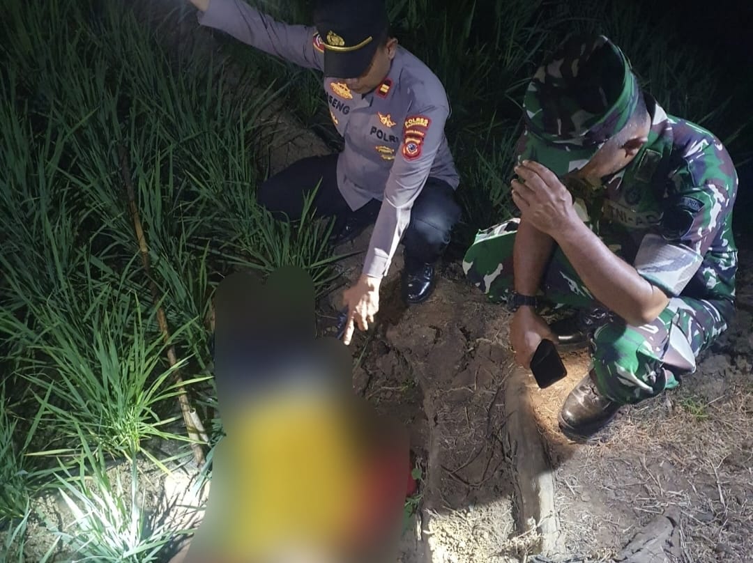 Terjun ke Lokasi, Danramil Ligung Tinjau Warga Desa Kedungkencana yang Tewas Tersengat Arus Listrik di Area Persawahan