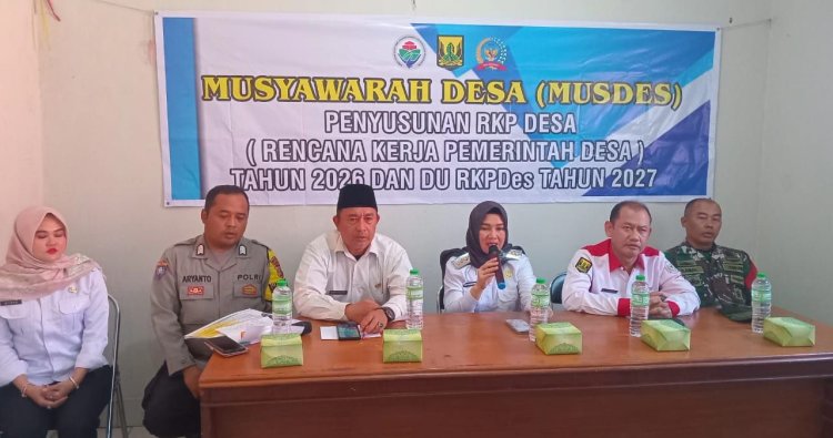 Babinsa Koramil 0607-01/Sukaraja Hadiri Musrenbang Sosialisasi Dana Desa 2027 di Desa Sukamaju