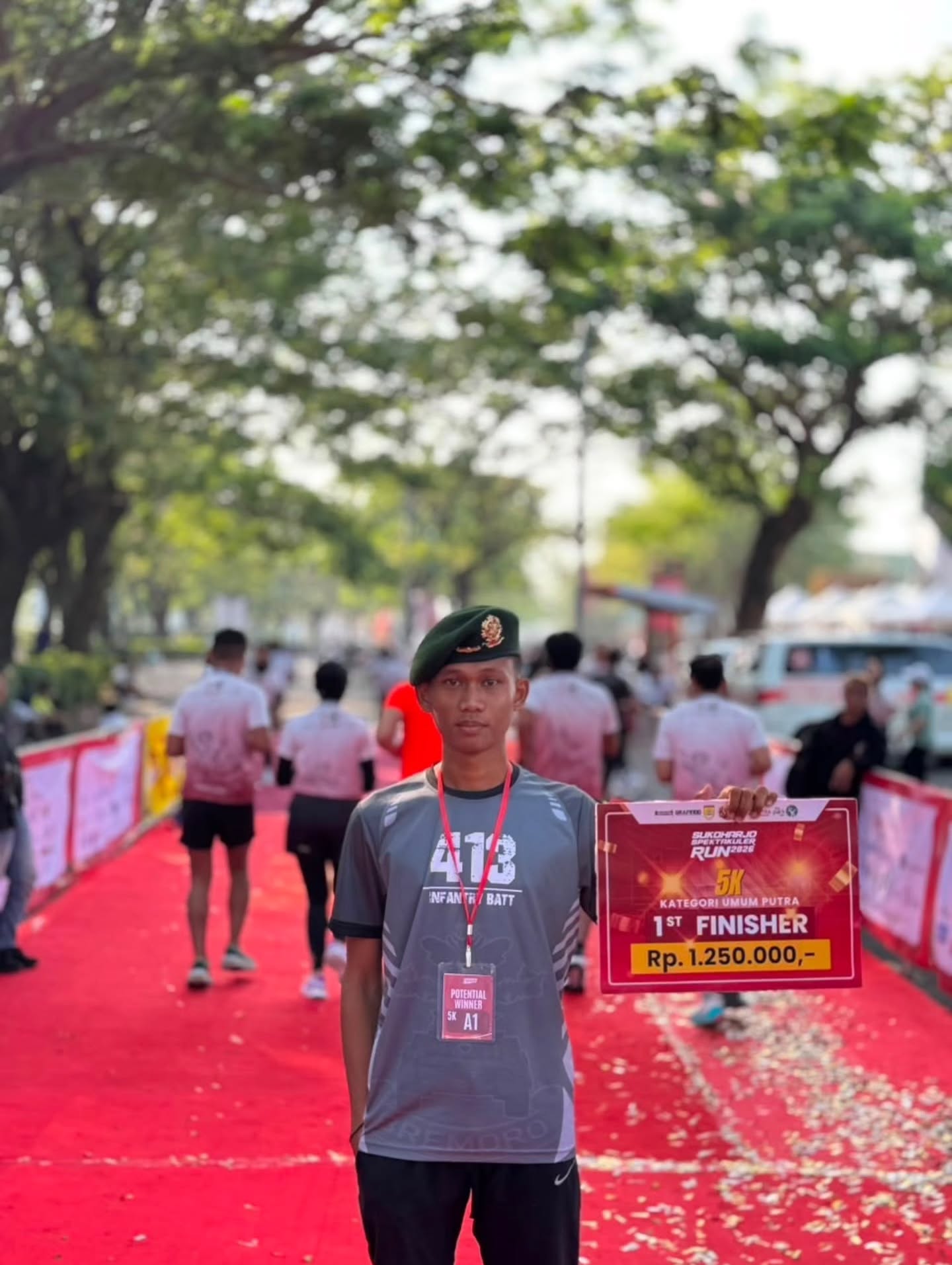 Atlet Yonif 413 Kostrad Raih Juara 1 Sukoharjo Spektakuler Run 2026