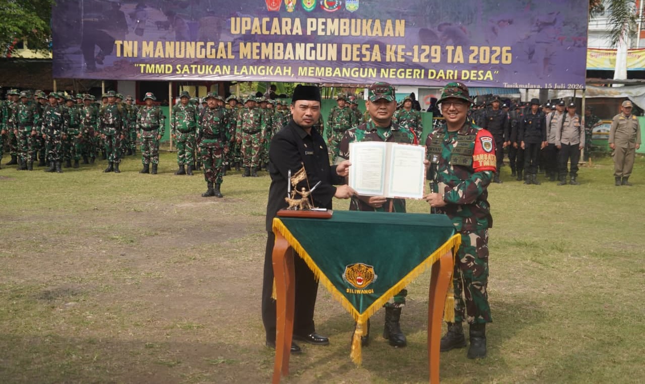Danrem 062/Tn Menghadiri Pembukaan TMMD ke-129 Tahun 2026 di Wilayah Kodim 0612/Tasikmalaya