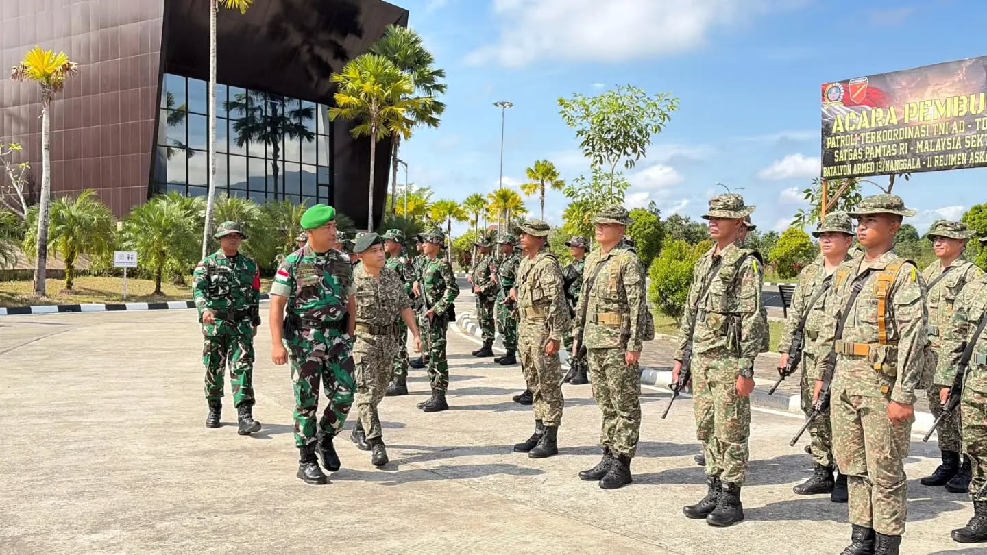 TNI dan TDM Resmi Mulai Patroli Bersama Perbatasan RI–Malaysia