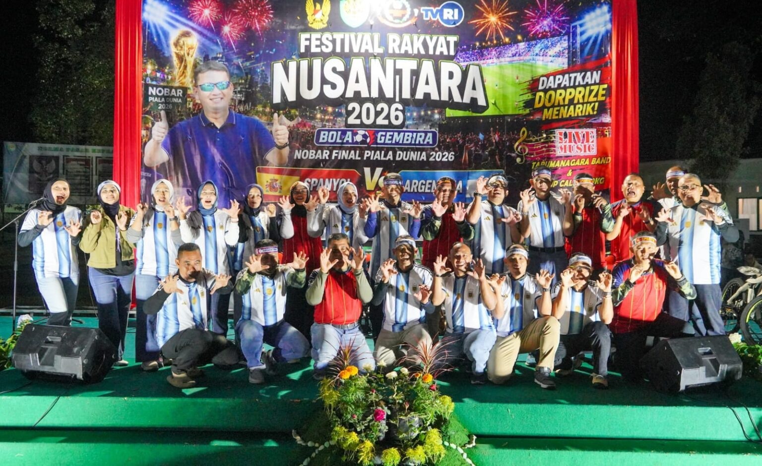 Nonton Bareng Bola Gembira Festival Rakyat Nusantara, Korem 062/Tarumanagara Semarakkan Final Piala Dunia 2026