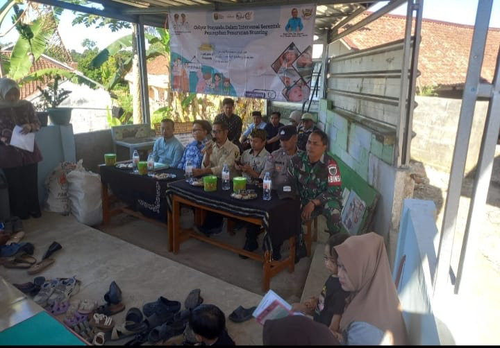 Babinsa Koramil 2210/Pabuaran Hadiri Gebyar Posyandu Terpadu di Desa Sukajaya